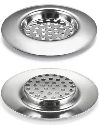Imagen del producto de Filtro de acero inoxidable para desagüe de suelo, rejilla para fregadero, atrapador de pelos (4 unidades), modelo 2