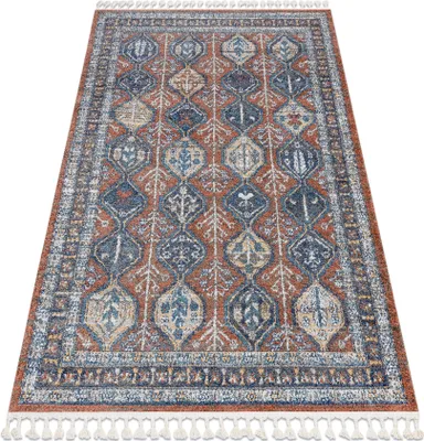 Obrázok produktu pre Moderný koberec BELLE BG60A hnedý / ružový strapce hnědý 140x190 cm