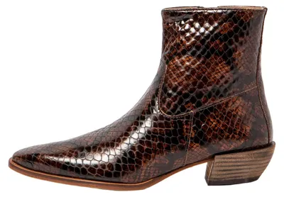 Produktbild von Neosens Stiefeletten mit Absatz Damen S3353 FANTASY PYTHON BROWN/ RUCHE Farbe Braun