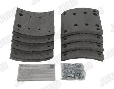 Produktbild von JURID Bremsbelagsatz Trommelbremse 1949511230 passend für MERCEDES-BENZ AXOR 18,3mm 183mm Schachtel 8,092kg