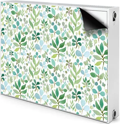 Produktbild von Magnet Heizkörper Heizkörper-Abdeckung Heizkörperabdeckung 100x60 cm  - Grüne Blätter