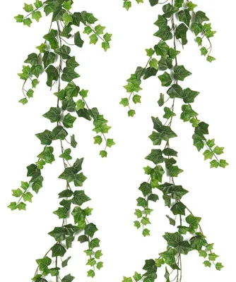 Productafbeelding van Kunstplant, klimop, groene guirlande, 180 cm, 2 takken, UV-bestendig, weerbestendig, vormbaar