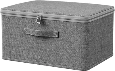 Produktbild von Aufbewahrungsbox 40 x 30 x 21 cm, mit Reißverschluss und Griff, faltbar, für Kleidung