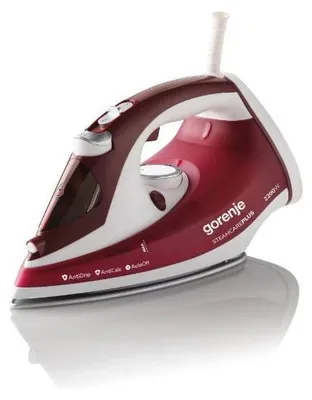 Produktbild von Gorenje SIH2200RBC Bügeleisen, Dampfbügeleisen, Keramik-Bügelsohle, 2,5 m, 90 g/min, Rot, 30 g/min