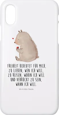 Produktbild von Mr. & Mrs. Panda Iphone 10 Handyhülle Bär Marienkäfer - Weiß - Geschenk, Das Leben Ist schön, Hülle, Teddy, Cover, Motivation, X, Freiheit, Handy, Liebe