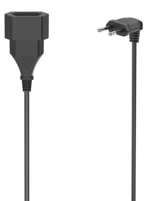 Produktbild von Hama 00223266, 3 m, Drinnen, Typ C, Type C (CEE 7/16), Abgewinkelt, Schwarz