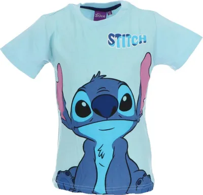 Obrázek produktu pro Dětské tričko Lilo & Stitch s bavlněným potiskem a krátkým rukávem velikost 5 let světle modrá