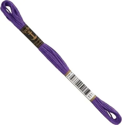Produktbild von Anchor Sticktwist 4635000-00111 lila Stickgarn, 100 % Baumwolle