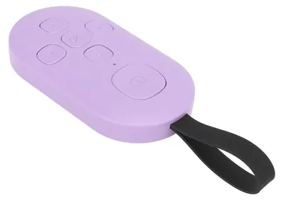 Productafbeelding van Bluetooth-afstandsbediening, telefoonbediening voor het ombladeren van pagina's, oplaadbare selfie-knop, handsfree gebruik voor smartphones en tablets, paars