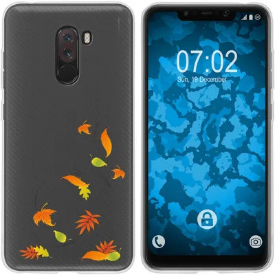 Produktbild von PhoneNatic Case kompatibel mit Xiaomi Pocophone F1 Silikon-Hülle Herbst Blätter/Leaves M1