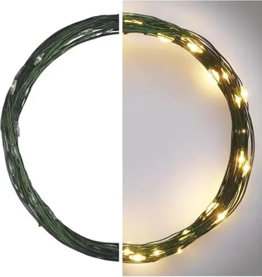Produktbild von Emos D3AW03, Girlande, Metall, Grün, Warmweiß, Grün, IP44
