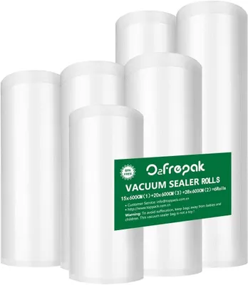 Obrázek produktu pro Vakuové sáčky, 6 kusů, rozměry 15x600 cm, 20x600 cm a 28x600 cm, bez BPA, vhodné pro vaření metodou sous-vide