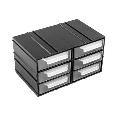 Obrázek produktu pro Skříň modulární s 6 zásuvkami police 23 x 13 cm plynule rozšiřitelný Kombinovaný modul průhledný
