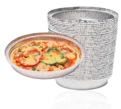 Image de Omgoods - Assiettes en aluminium jetables pour four - Lot de 30 pièces, idéales pour la cuisson et le stockage