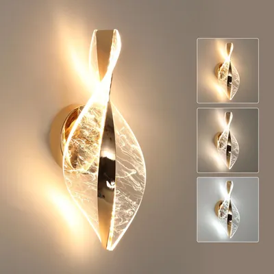 Productafbeelding van Comely LED wandlampen, goudkleurig, met 3 kleurtemperaturen: 3000K/4500K/6500K