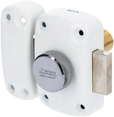Türschloss Knopf/Zylinder weiß Ø23mm 40mm 5 Stifte 3 Schlüssel