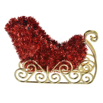 Zdjęcie produktu dla Clayre & Eef Ozdoba świąteczna sanie 14x3x11 cm czerwony plastik