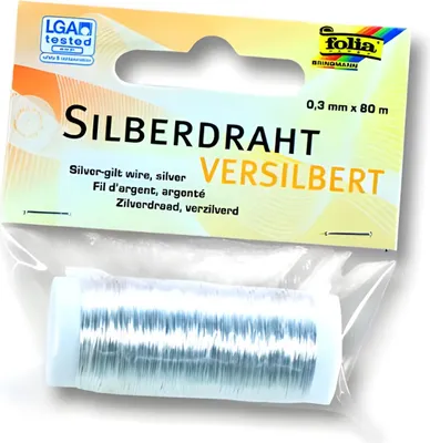 Zdjęcie produktu dla Folia 79660 Basteldraht - 0,3 mm, versilbert