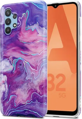Produktbild von Cadorabo Schutzhülle für Samsung Galaxy A32 5G Hülle in Lila TPU Handyhülle Etui Case Cover