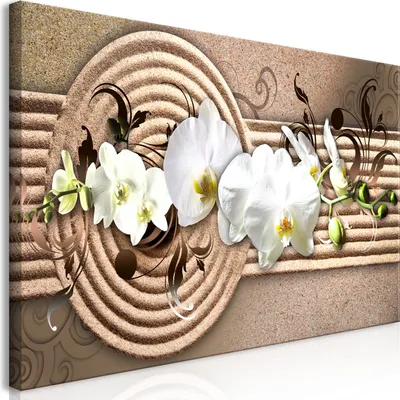 Produktbild von Wandbild Mega XXXL Blumen 250x125 cm Einteiliger XXL-Format Kunstdruck zur Selbstmontage Leinwandbilder moderne Bilder DIY Wanddekoration Wohnung Deko Orchidee a-C-0100-ak-e