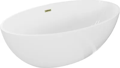 Obrázek produktu pro Mexen Nike volně stojící vana 175 x 100 cm, bílá, odtok zlatý - 54071751000-50