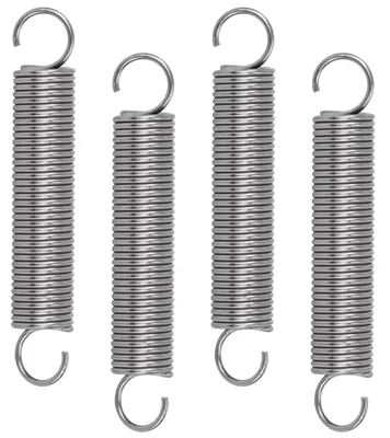 Zugfedern mit Haken, Edelstahl, 80 mm, 4 Stück