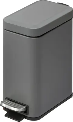 Zdjęcie produktu dla Kosz Na Śmieci 5L Pedałowy Kosz Z Pokrywką I Pedałem, Kosz Wewnętrzny, Metal, Szary, 29,2X14X32 Cm, Do Salonu, Biura
