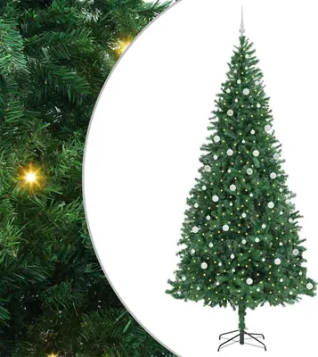 Zdjęcie produktu dla Sztuczna choinka z 300 diodami LED ze stojakiem Zielona 300 cm