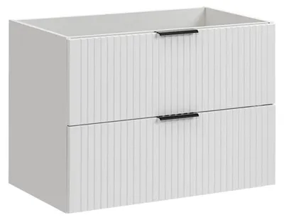 Immagine prodotto di Mobile sottolavabo NOXERA – 80 cm – 2 cassetti – Colore bianco opaco – Da appendere