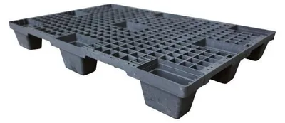 Imagen del producto de Paleta de plástico PICK8, dimensiones 1200 x 800 x 140 mm, con 9 patas