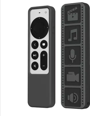 Image de INF Étui de protection en silicone pour télécommande Apple TV 4K Le noir