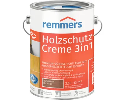 Zdjęcie produktu dla Remmers Krem ochronny do drewna Orzech 2,5 l