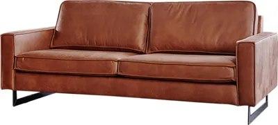 Produktbild von KAWOLA Sofa VILNIUS 2-Sitzer Kunstleder mit Lederanteil cognac