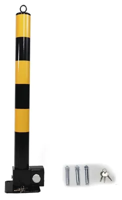 Image de Poteau de sécurité en acier verrouillable - Pour une utilisation intensive - Noir