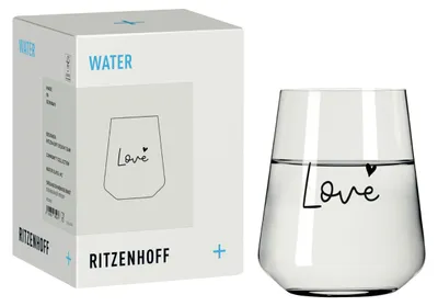 Produktbild von Ritzenhoff Liebe Wasserglas 510 ml Love Motiv 1 Stück Kristallglas