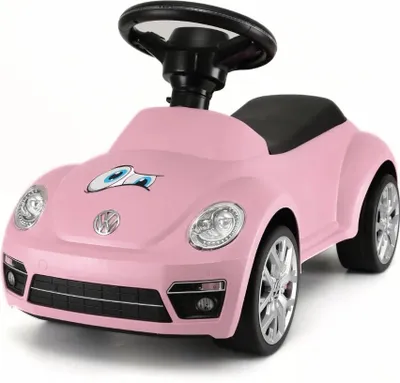 Zdjęcie produktu dla Jeździk Volkswagen Beetle - dla dzieci - od 1 do 3 lat - antypoślizgowe koła - różowy