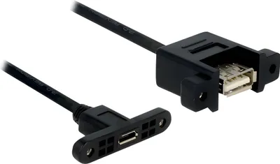 Obrázok produktu pre DeLOCK 1m, USB2.0 Micro-B/USB2.0-A, 1 m, USB A, Micro-USB B, USB 2.0, Samica/Samica, Čierna