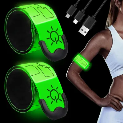 Productafbeelding van Led armband oplaadbaar - Set van 2 - Reflecterend - Variant 2
