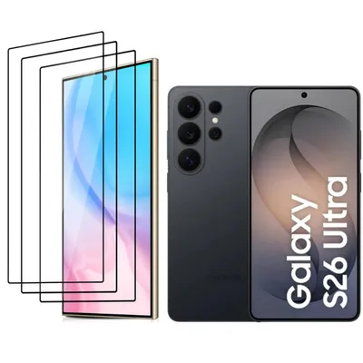 Produktbild von CLM-Tech 3er Set Schutzfolie kompatibel mit Samsung Galaxy S26 Ultra Panzerglas Crystal Clear Displayschutz 9H Glas - Folie kristallklar 3X Stück