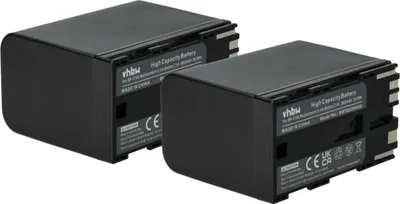 Produktbild von vhbw 2x Akku Ersatz für Canon BP-955, BP-925, BP-975, BP-970G für Videokamera Camcorder (6000 mAh, 7,4 V, Li-Ion)
