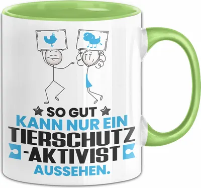 Produktbild von Tierschutzaktivist Geschenk Tasse So Gut Kann Nur Ein Tierschutzaktivist Aussehen Geschenkidee Kaffee-Becher (Grün)