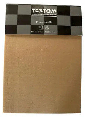 Produktbild von Textom Baumwollsatin Bettlaken 160x210 cm Dunkelbraun