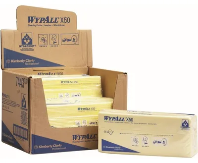 Produktbild von Wischtücher Wypall X50 1-lagig 41,6x24,5cm Interfold gelb