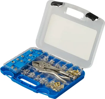 Produktbild von Ösen-und Druckknopf-Set 275 Stück mit Druckknopfzange für Camping Zelt, Plane