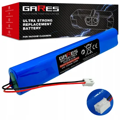 Obrázok produktu pre Gares Náhradná batéria pre LiFePO4 | 6,4V 5,25Ah  | Vysokovýkonná batéria pre robotický vysávač | Kompatibilná s LiFePO4 | Prémiová kvalita