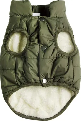 Produktbild von Fleece-Hundejacke für kaltes Winterwetter, extra weicher Hundemantel für kleine Hunde, winddichte Welpenweste, grün, XS