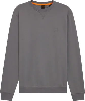 Produktbild von BOSS Orange Pullover grau Rundhals Baumwolle