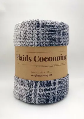 Obrázek produktu pro Unyqoos® Přikrývka (fleecová deka) 200 x 150 cm – dvouvrstvá, 610 g/m², 100% polyester, vzorovaná, šedá