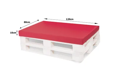 Obrázok produktu pre Vankúšik na paletu 120x80cm| podsedák europaliet| detský vankúšik na podlahu| paletový vankúš vonkajší èervený| Balkón s podlahovým vankúšom
