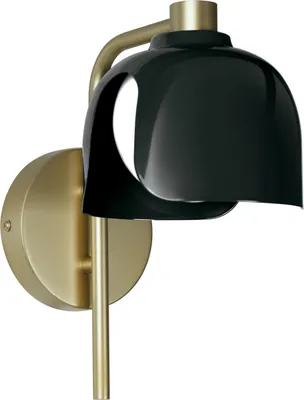 Zdjęcie produktu dla Kinkiet OSRAM Decor Corolle Wall, czarne metalowe szkło, gniazdo G9, kabel tekstylny, styl retro
